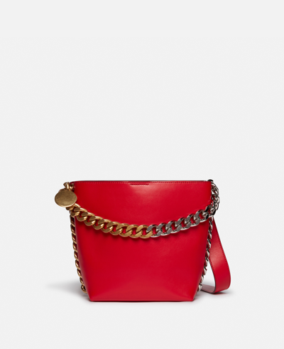 Shop Stella Mccartney Frayme Bucket Bag In Bright Red