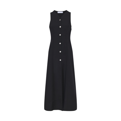 Shop Proenza Schouler White Label Button-front Dress In Black