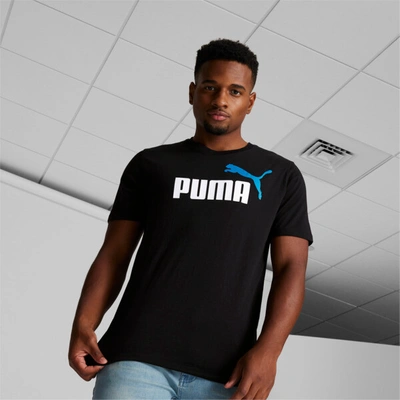T-shirt Essentials Logo | In Black-racing Blue Men\'s Puma ModeSens