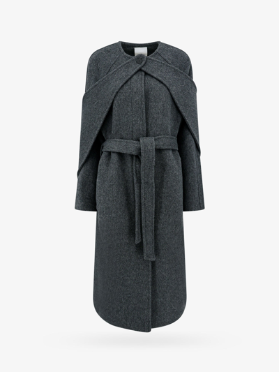 Shop Le 17 Septembre Coat In Grey