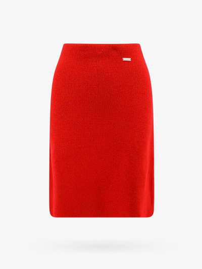 Shop Ferragamo Skirt In Red