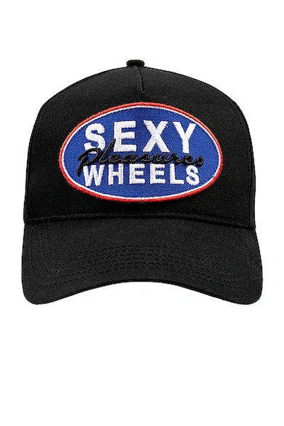Shop Pleasures Wheels Snapback Cap In Black