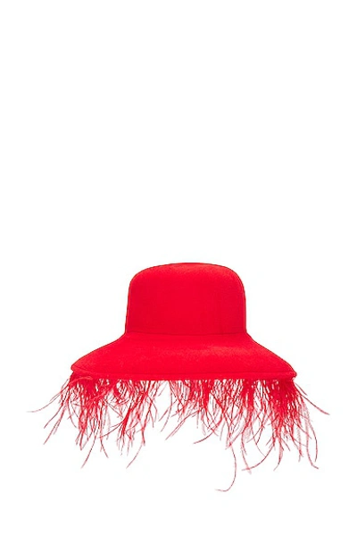 Shop Clyde Plasma Hat In Scarlet Velour