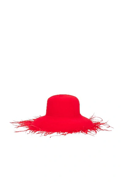 Shop Clyde Plasma Hat In Scarlet Velour