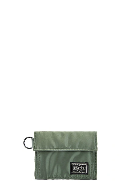 Porter-yoshida & Co Tanker Wallet In Sage Green
