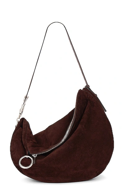 Shop Burberry Large Knight Hobo Bag In Cocoa