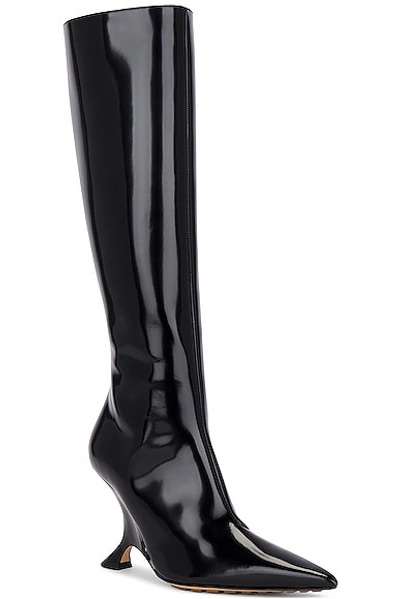 Bottega Veneta Rocket Sculptural Knee High Boots In Black