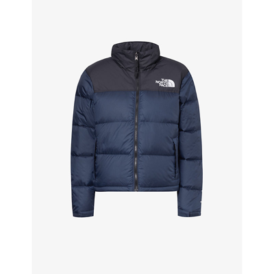 Shop The North Face Women's Summit Navy-tnf Black 1996 Retro Nuptse Brand-embroidered Regular-fit Shell-d