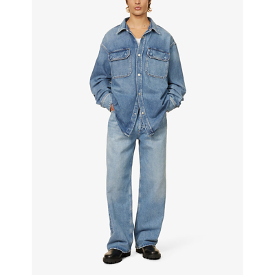 Agolde Camryn Snap Front Denim Shirt Jacket In Swing