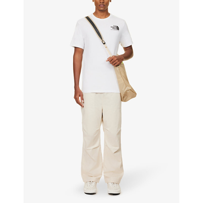 The North Face White T-shirt With Logo Printed On The Front And Back In Cotton Blend Man In White