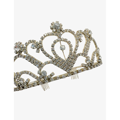 Shop Jennifer Gibson Jewellery Women's Silver Pre-loved Crystal-embellished Silver-tone Metal Tiara