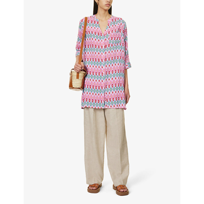 Shop Aspiga Womens Multi Mila Geo-pattern Woven Mini Dress