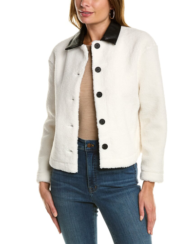 Shop Serenette Sherpa Jacket In White