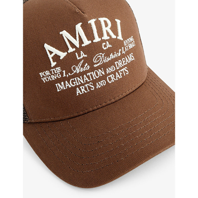 Shop Amiri Men's Acorn Brand-embroidered Cotton Trucker Cap