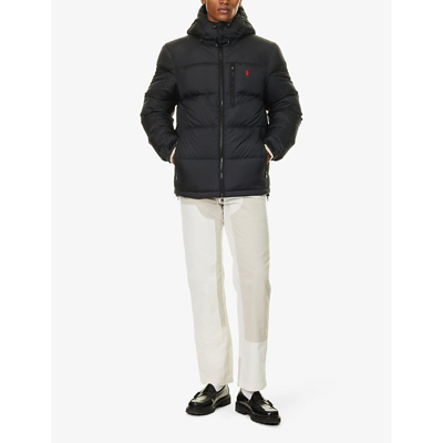 Shop Polo Ralph Lauren Logo-embroidered Padded Recycled-polyester And Recycled-down Jacket In Black