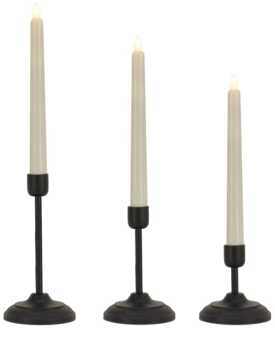 Shop Hgtv Heritage Real Flameless Led Candle In Black
