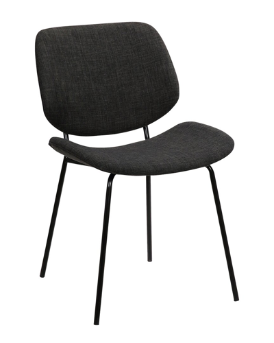 Shop Armen Living Quest Charcoal Modern Dining Accent Chair In Grey