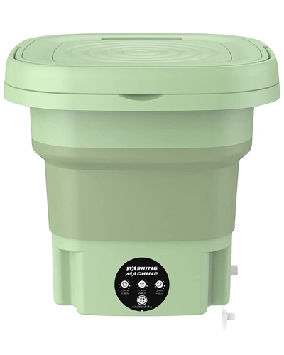 Shop Fresh Fab Finds Foldable Portable Washing Machine With Detachable Drain Basket In Green