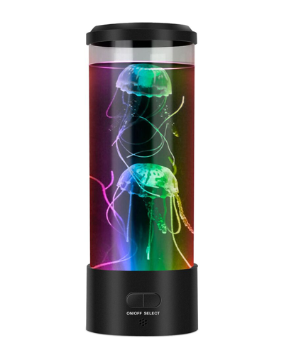 Shop Fresh Fab Finds Multi-color Changing Jellyfish Lava Lamp In Black