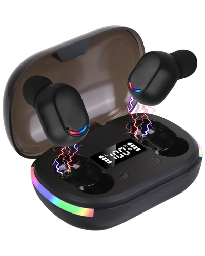 Shop Fresh Fab Finds Wireless Earbuds With Mic/charging Dock In Black