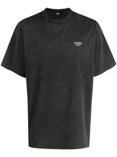 Shop Fendi T-shirt In Black  