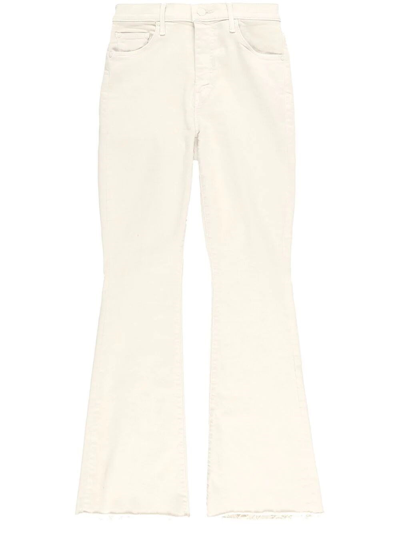 Shop Mother `the Weekender Fray` Jeans In Beige