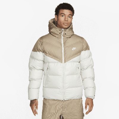 Shop Nike Men's Windrunner Primaloftâ® Storm-fit Hooded Puffer Jacket In Brown