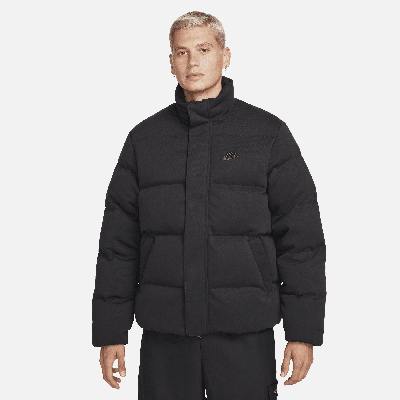 Shop Nike Men's  Sportswear Tech Oversized Puffer Jacket In Black