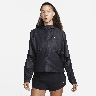Shop Nike Women's Running Division Aerogami Storm-fit Adv Jacket In Black