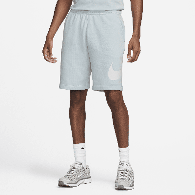 Shop Nike Men's  Sportswear Club Graphic Shorts In Grey