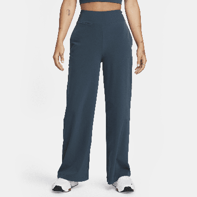 Shop Nike Women's Dri-fit Bliss Wide-leg Training Pants In Green