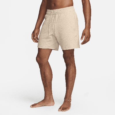 Shop Nike Men's  Yoga Dri-fit 7" Unlined Shorts In Brown