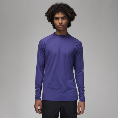 Shop Jordan Men's  Dri-fit Sport Long-sleeve Golf Top In Purple