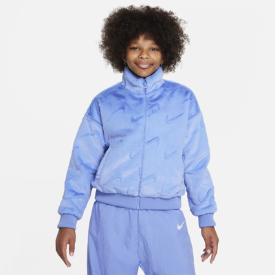 Shop Nike Sportswear Big Kids' (girls') Jacket In Blue