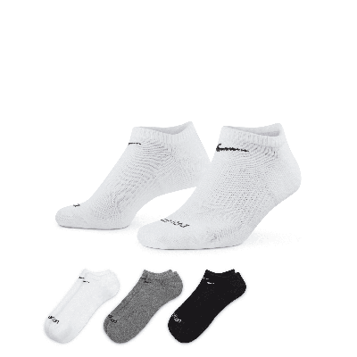 Shop Nike Unisex Everyday Plus Cushion Training No-show Socks (3 Pairs) In Multicolor