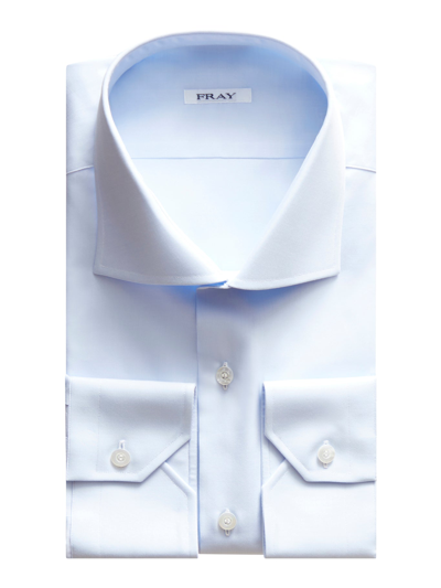 Shop Fray Cotton Shirt In Bluette
