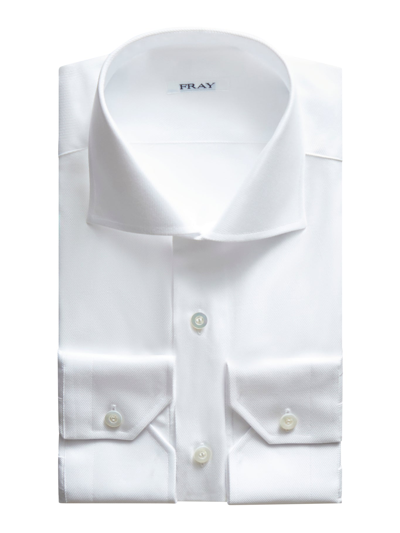 Shop Fray Cotton Shirt In White