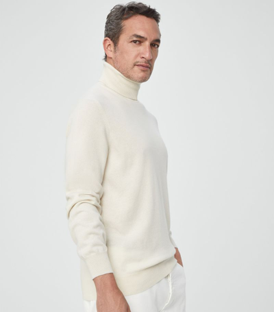 Shop Brunello Cucinelli Cashmere Roll-neck Sweater In White