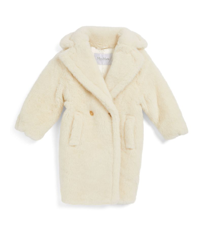 Shop Max Mara Kids Teddy Bear Coat (6-10 Years) In White