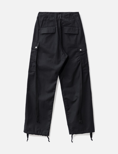 Shop Reese Cooper Cotton Ripstop Wideleg Cargo Pant In Black