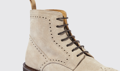 Shop Scarosso Thomas Sand Suede - Man Boots Sand In Sand - Suede