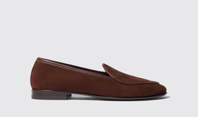 Shop Scarosso Nils Brown Suede - Man Loafers Brown In Brown - Suede