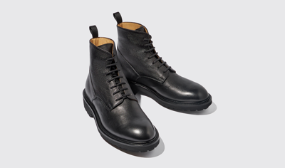 Scarosso Thomas Grain Black In Black Grain - Calf