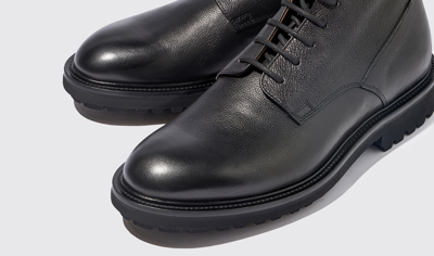 Scarosso Thomas Grain Black In Black Grain - Calf