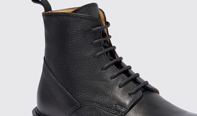 Scarosso Thomas Grain Black In Black Grain - Calf