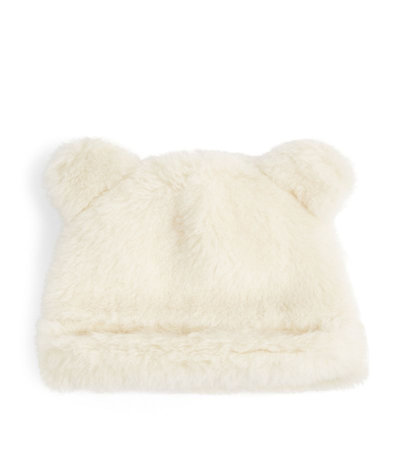 Shop Max Mara Kids Alpaca-blend Ears Beanie In White