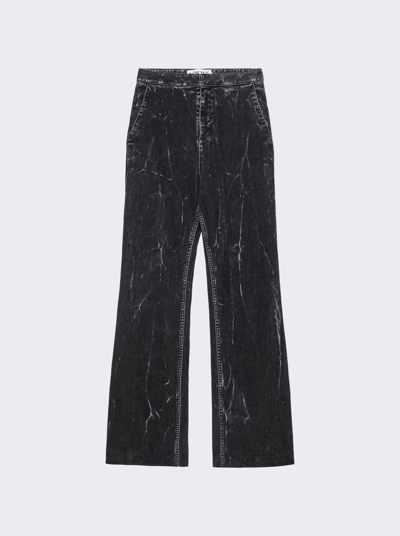 Shop Loewe Bootcut Jeans In Charcoal