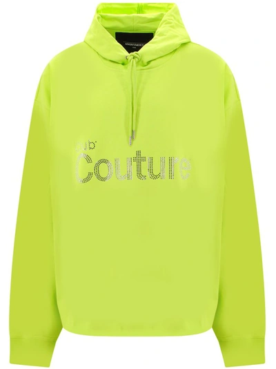 Shop Anonymous Rhinestones Detail Cotton Sweatshirt In Green