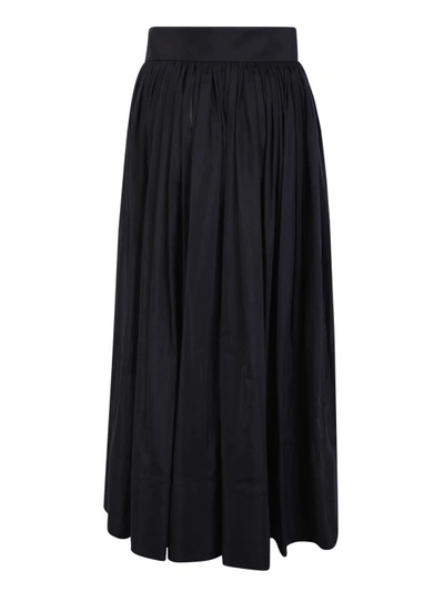 Shop Tory Burch Black Flared Midi Skirt
