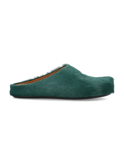 Shop Marni Green Fussbett Sandal